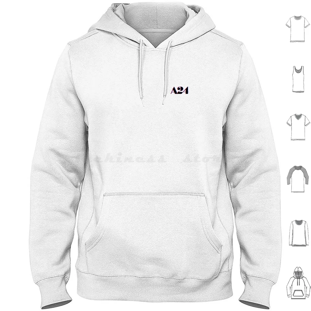 A24 Glitch Logo Hoodie Cotton Long Sleeve A24 A Twenty Four Indie Film Midsommar The Lighthouse Waves Hereditary Eigth