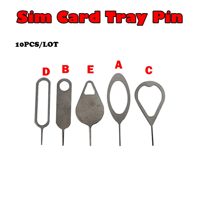 

10pcs/lot Sim Card Tray Pin Eject Removal Tool Stainless Steel Needle Opener Ejector for Smart Phones Mobile Phone Accessories