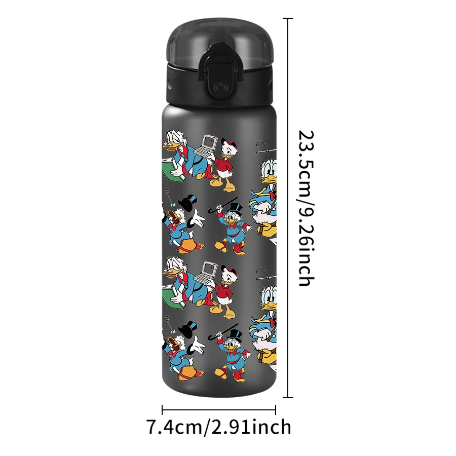 1 szt. Disney Donald Duck, wzór z rodziną Disneya, plastikowa butelka na wodę 770 ml, bidon sportowy na zewnątrz, prezent urodzinowy/na powrót do szkoły