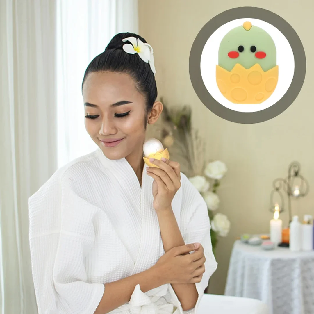 Rullo di ghiaccio per il viso Stampo per ghiaccio in silicone per le donne Trattamento viso freddo Strumento per massaggio della pelle Soluzione anti-gonfiore Strumenti per la cura della pelle