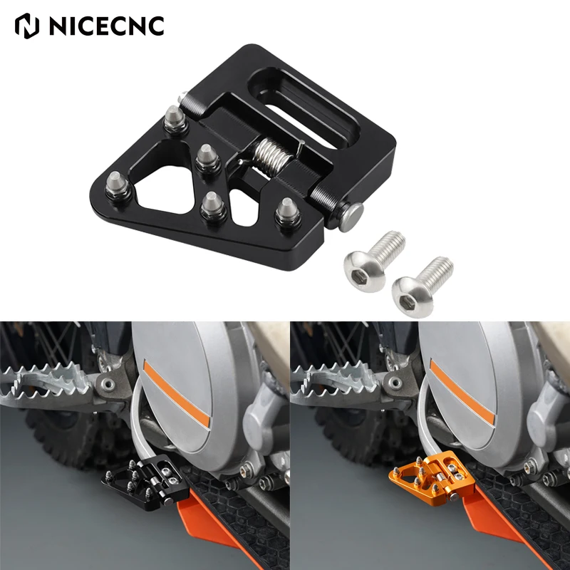 NICECNC For KTM 690 Enduro SMCR 790 1190 Adventure R For Husqvarna 701 ENDURO SUPERMOTO Rear Folding Brake Pedal Step Tip Plate