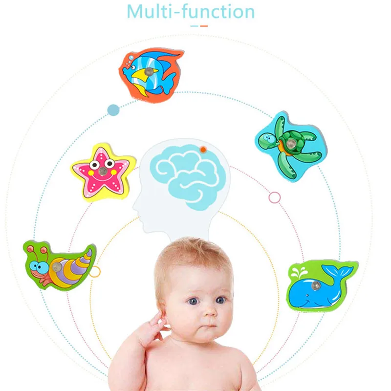 몬테소리 교육용 나무 장난감 아기용 마그네틱 낚시 장난감, 해양 생물 인지 물고기, 부모-자녀 상호 작용 장난감