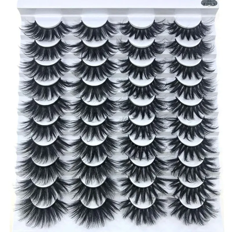 HBZGTLAD New 20 Pairs False Lashes 3D Mink Lashes Fluffy Dramatic Thick Volume Eyelashes Natural Lashes Fake Lashes Makeup