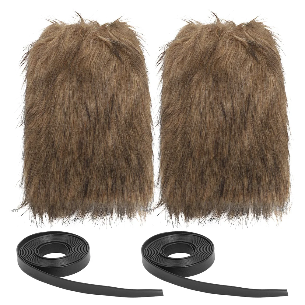 2 uds Bindai Legtaos estilo vikingo envolturas de pierna Retro accesorios de disfraz cálidos ajustables para hombres mujeres fiesta Medieval Rave invierno