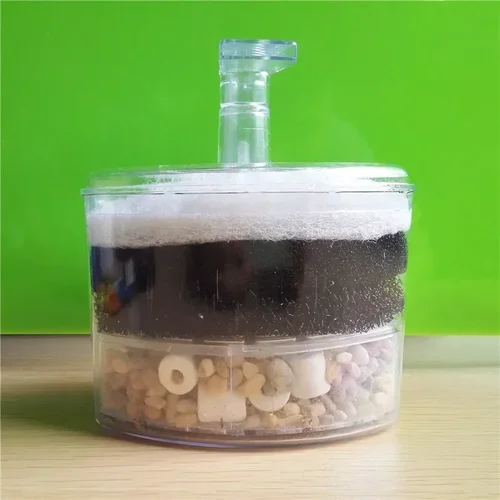10*8*12cm 재사용 가능한 생화학 물고기 탱크 수족관 코너 공기 방울 필터 물고기 탱크 공기 구동 바이오 스폰지 스톤 필터 