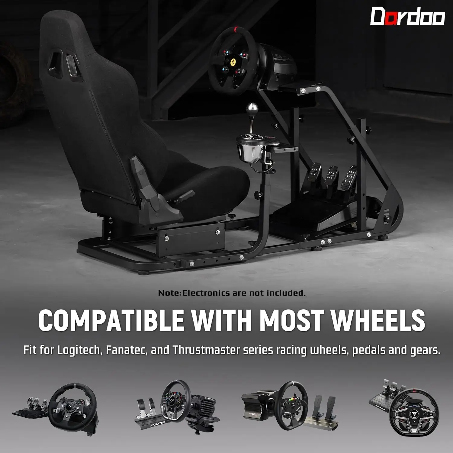 

G29 Racing Simulator Cockpit, With Seat For Logitech, Thrustmaster Fanatec Compatibility, Adjustable Design