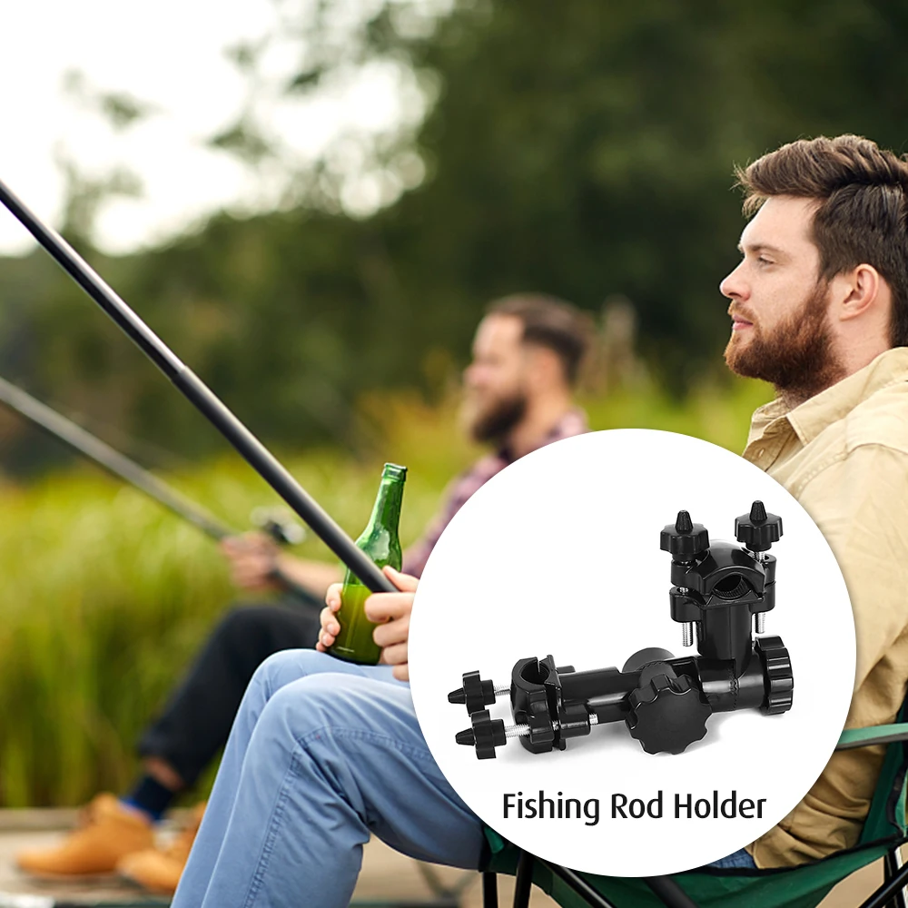 360 Degree Adjustable Fishing Rod Holder Fishing Chair Mount Umbrella Stand Rack Rotating Fishing Seat Holder