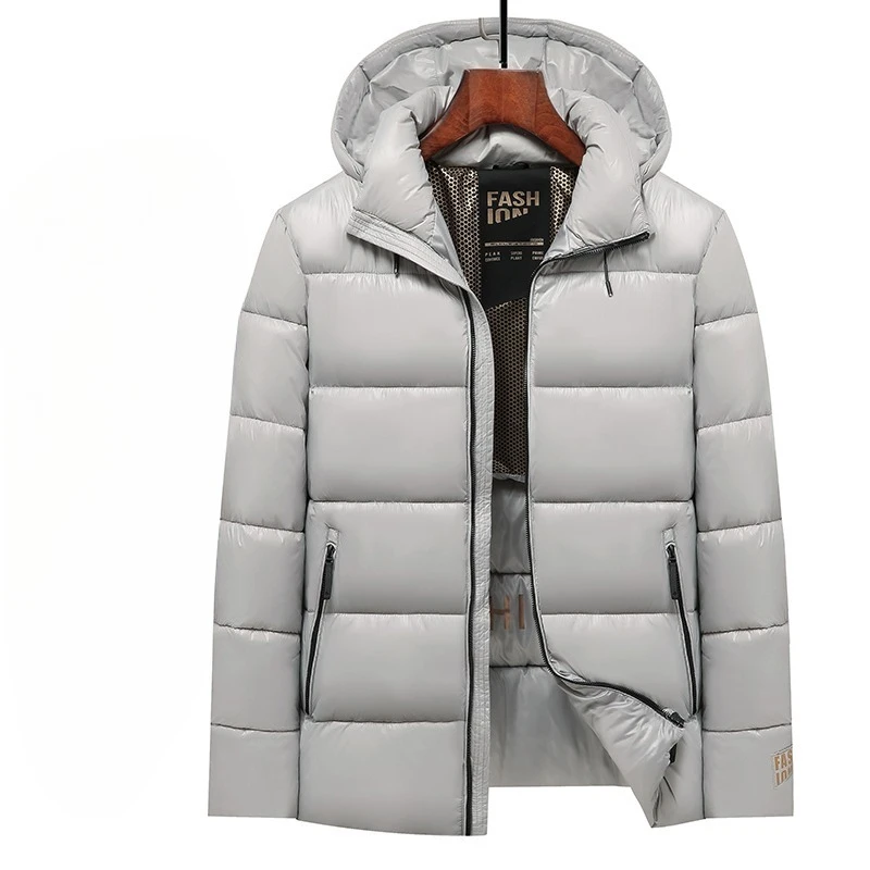 

Detachable Hat Winter Parkas for Men Windproof Warm Hooded Cotton Jacket Outdoor Thickened Men Overcoats with Hood High Quality