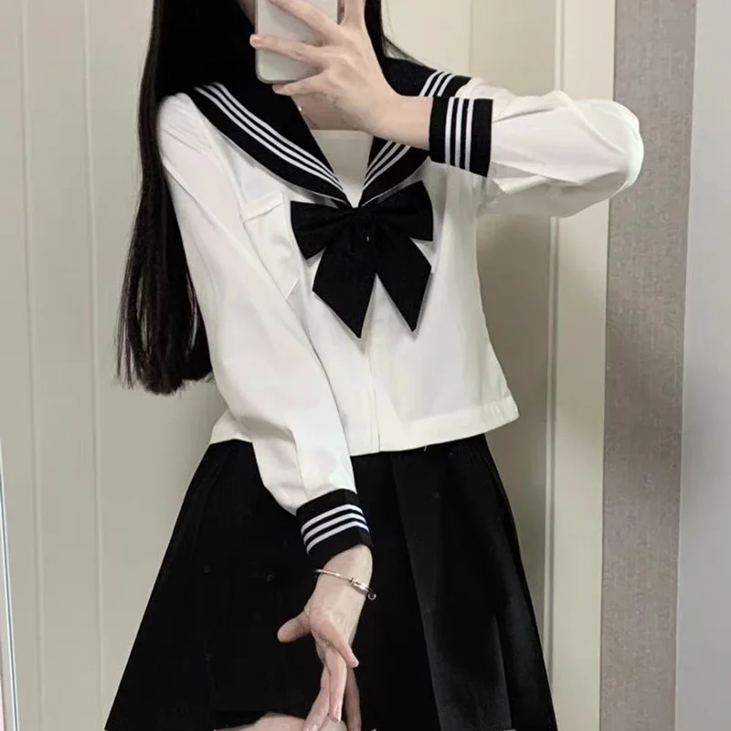 JK Korean uniform suit Japanese student pleated skirt college style school outfits women Sailor outfit cosplay uniform Japanese