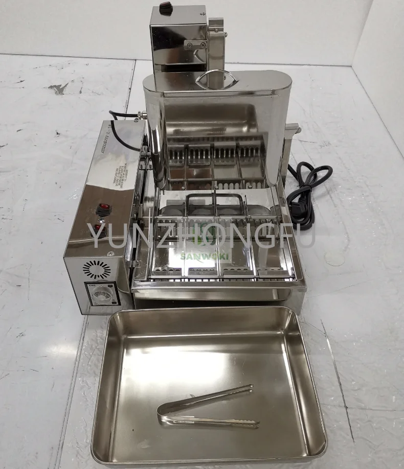 Commercial electric 4 rows mini donut machine automatic doughnut maker donut maker machine circle donut fryer machine