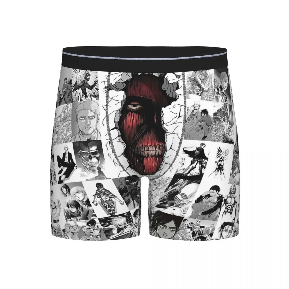 Levi Manga Collage Underpants Breathbale Panties Male Underwear Boxer Briefs extended underwear