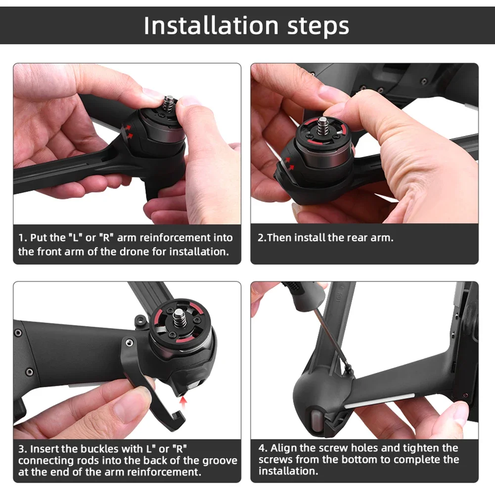 Drone Maintenance Arm Reinforcement Arm Bracers for DJI FPV Combo Enhancement Repair Replacement Accessory