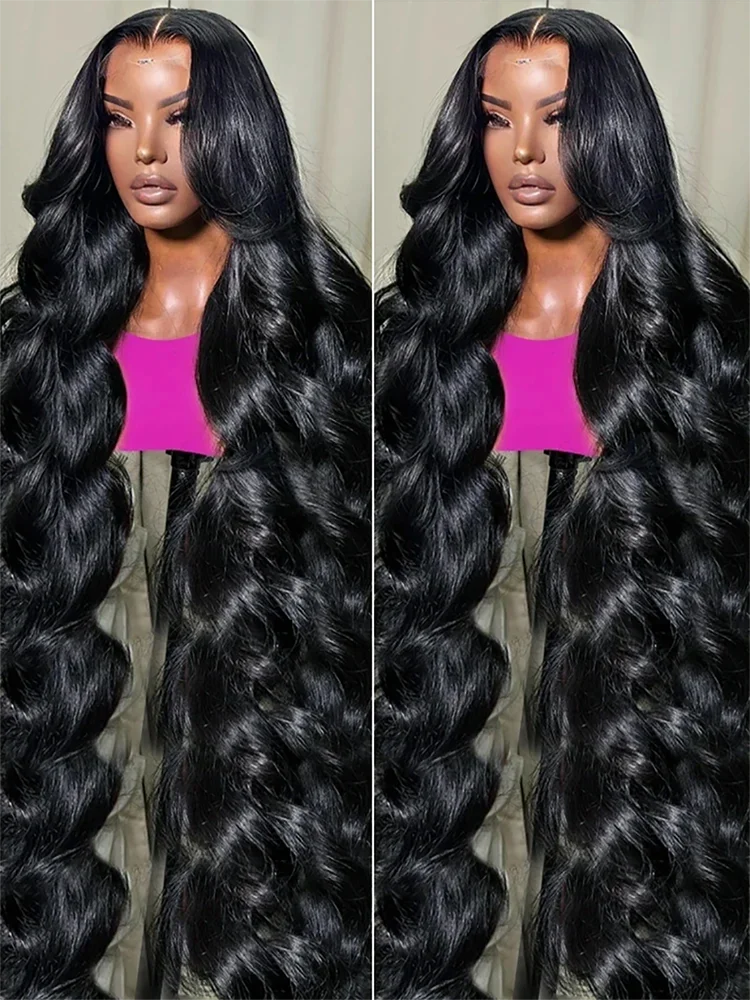 13x4 HD Human Hair Wigs 250% Body Wave 13x6 HD Transparent Lace Frontal Wigs Pre Plucked With Baby Hair Soft Brazilian For Women