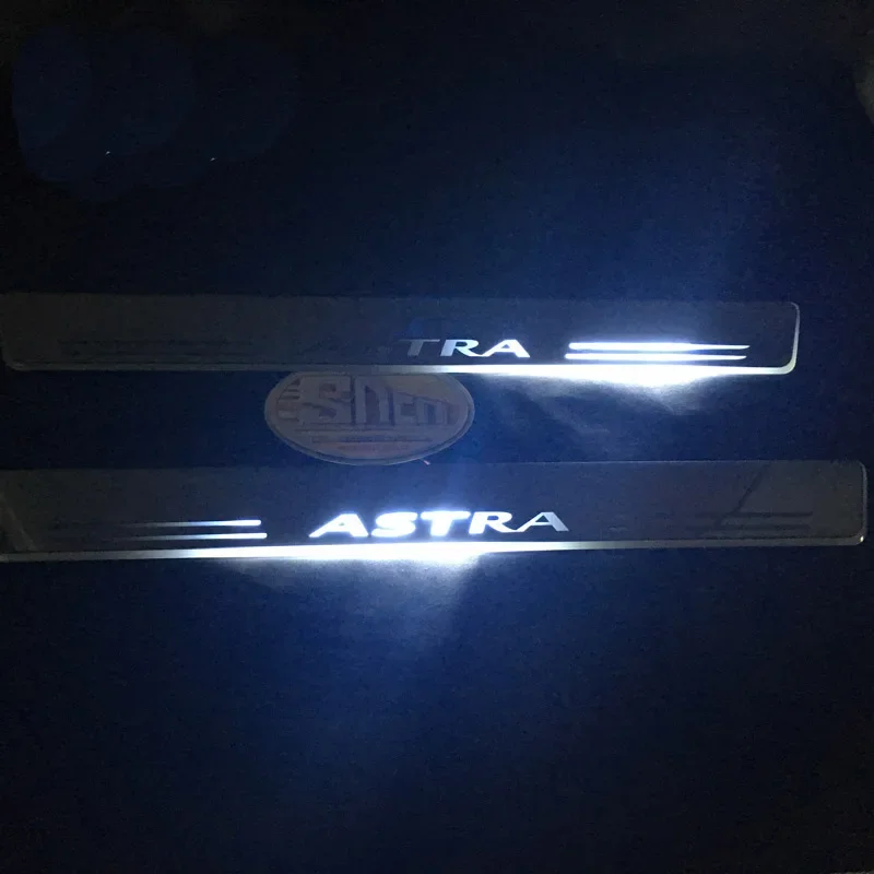 Trim Pedal LED 12V Car Light For Opel Astra J H 2016 2017 2018 Door Sill Scuff Plate Pathway Moving Acrylic Welcome Lamp