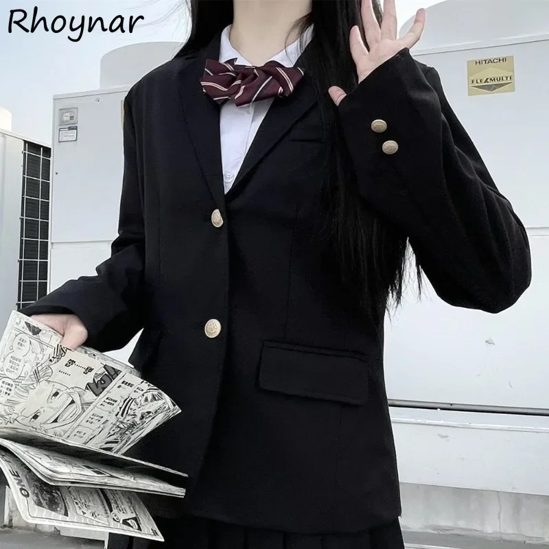 Chic Preppy Style Blazers Women Fashion Solid Simple Young Sweet Popular All-match Students Coats Girls Loose Leisure Ins New BF