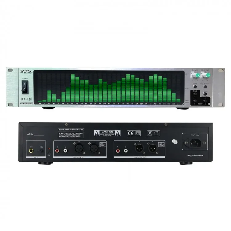 

Blue/Green/White BDS PP-131 Audio Spectrum Analyzer Display VU Meter 31-Segment With Silver Panel