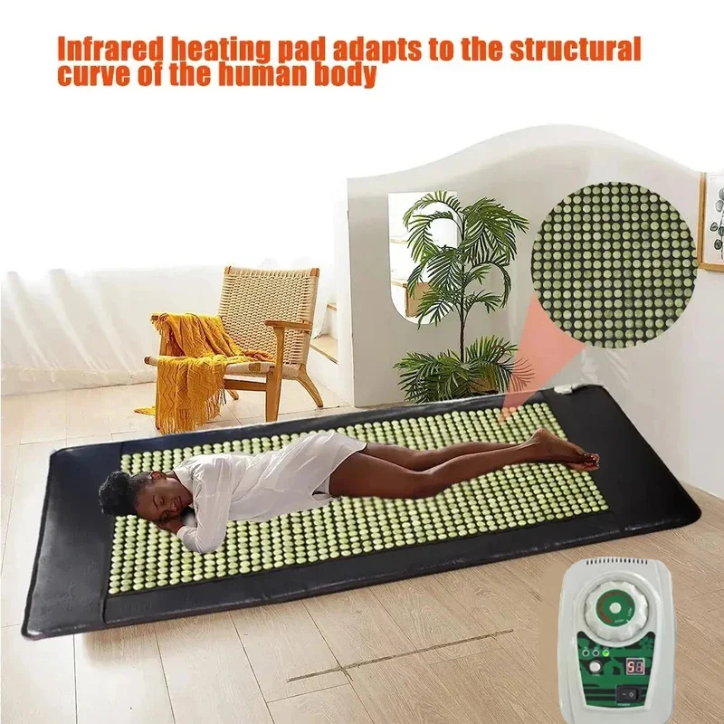 Jade Mat Stone Infrared Massage Heating Electric Pad Large Size Mattress Mat Full Body Muscle Relax Pain Relieve Health Care