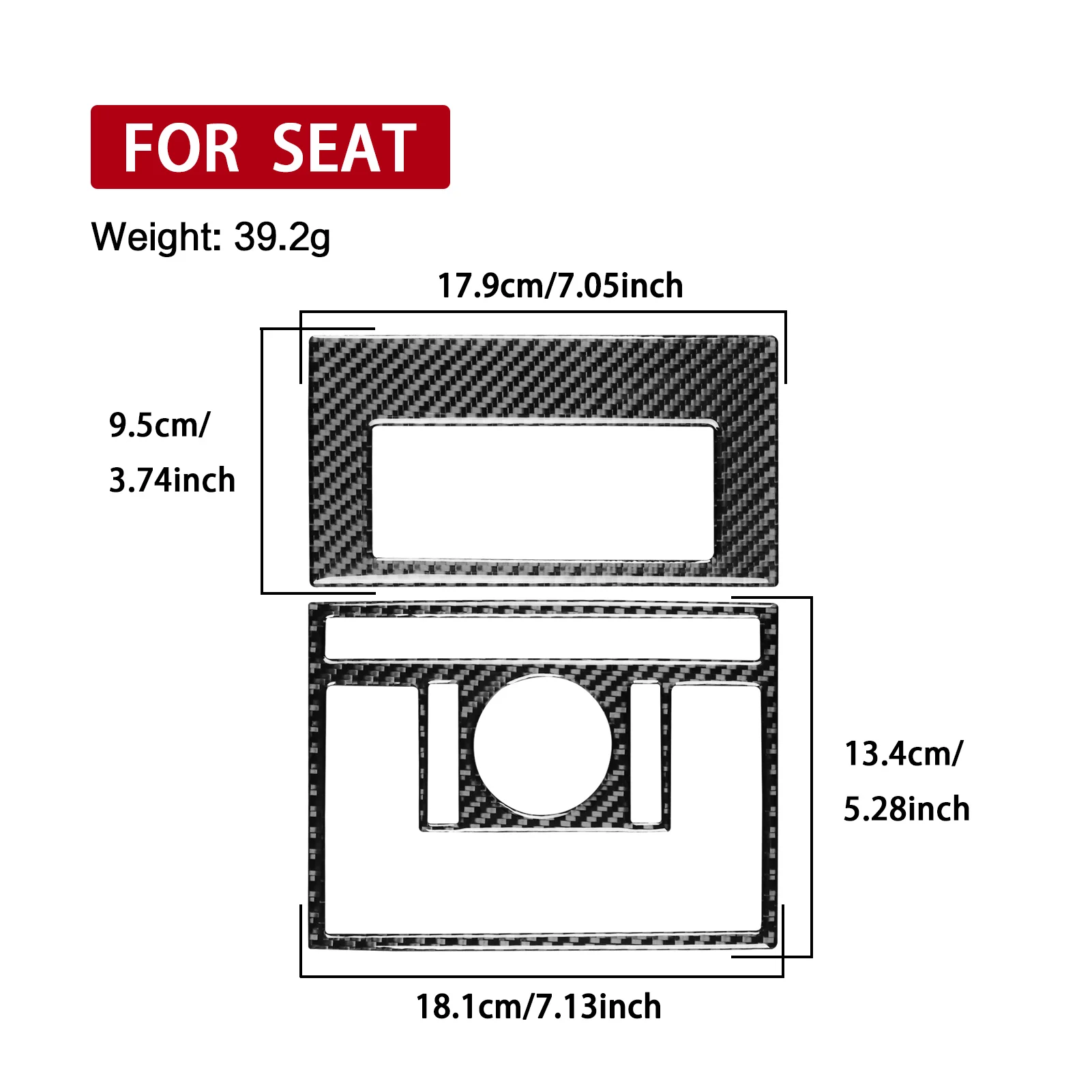 

For SEAT Leon MK2 1P Cupra FR 2005—2012 Roof Reading Light Panel Interior Cover Trim / 3K Carbon Fiber+ Resin / 3mm Anti-Scratch
