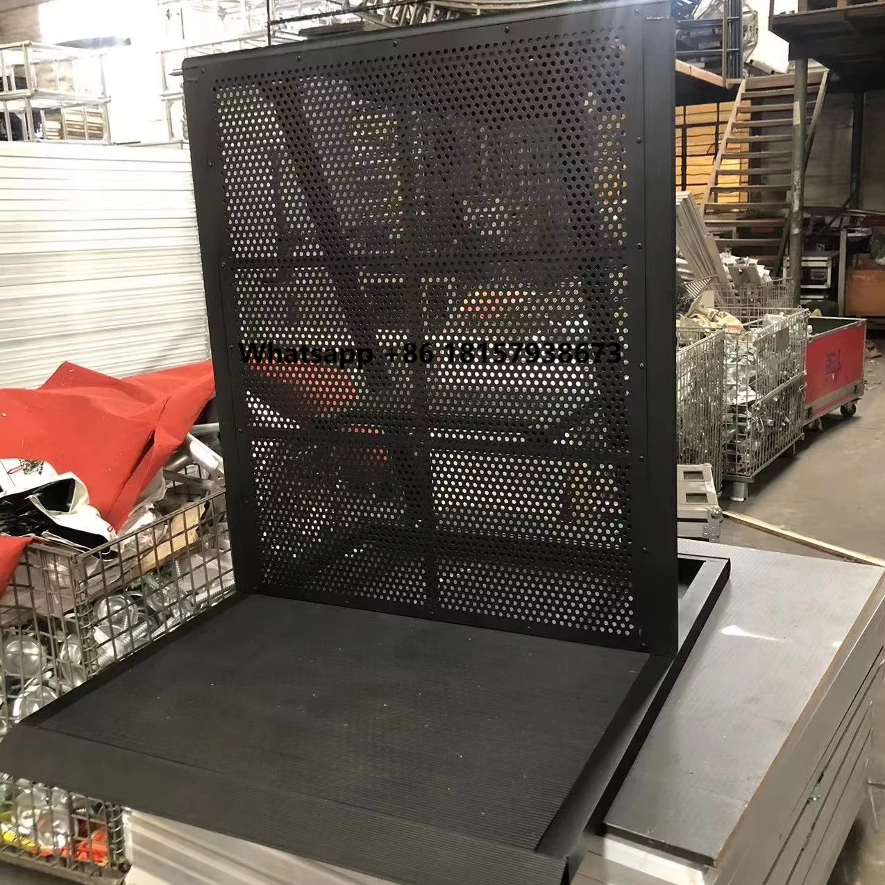 

Temporary Control Crowded Barrier Black Traffic Barricade Aluminum Security Protection Structure for Concert