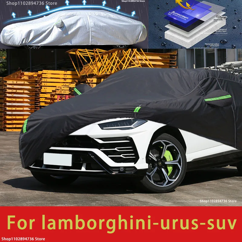 For Lamborghini URUS Outdoor Protection Full Car Covers Snow Cover Sunshade Waterproof Dustproof Exterior black car cover