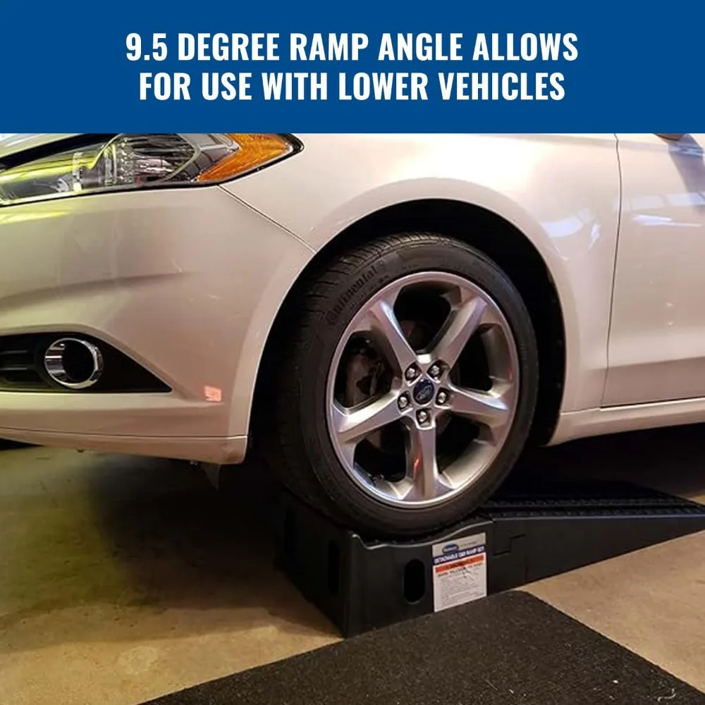 Detachable Removable Poly Black Car Ramp Set with 3.6 Tons Load Rating