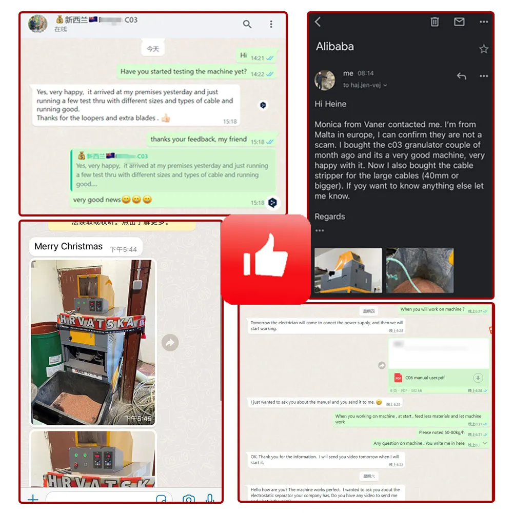 الصين السعر المنخفض محبب الأسلاك النحاسية الصغيرة خردة سلك كابل آلة إعادة تدوير النحاس المحبب النحاس #5