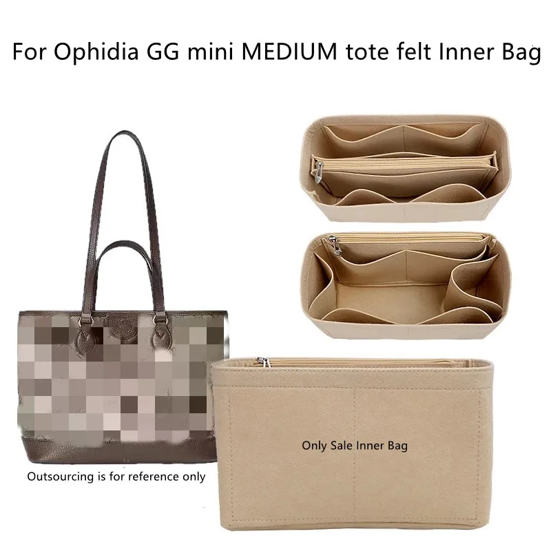 Only Sale Inner Bag Bag Organizer Insert For Ophidia GG MEDIUM SMALL Tote felt Organiser Divider Shaper Protector Compartment