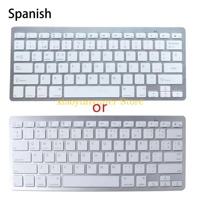 

P9JB Легкая переносная переносная клавиатура Bluetooth-совместимая русская/испанская/корейская/английская клавиатура