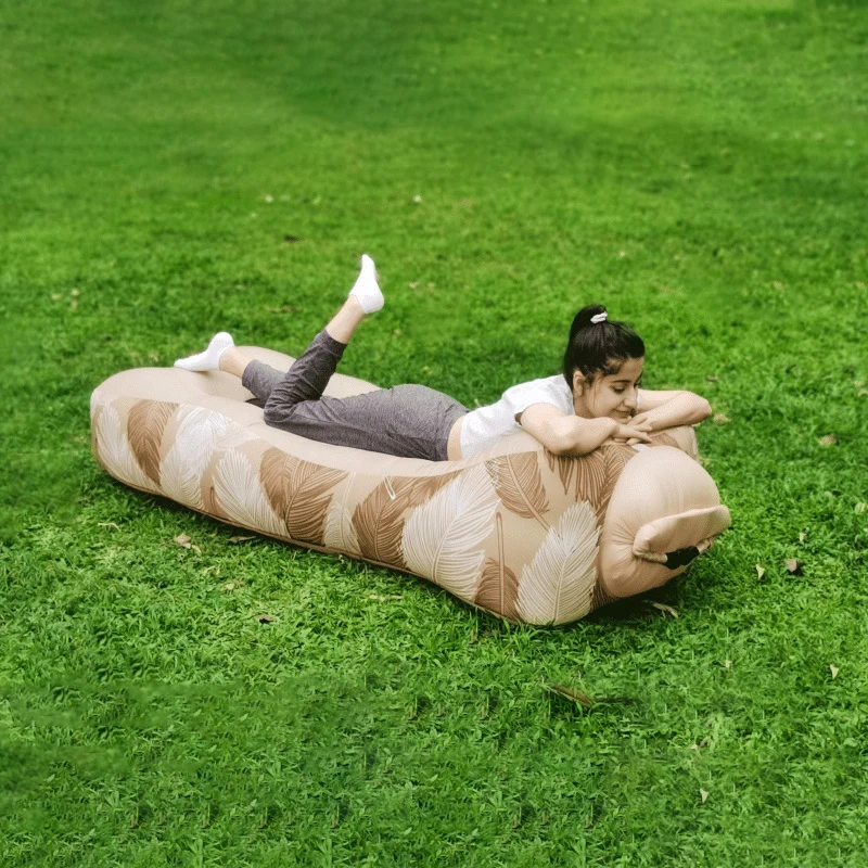 gge高品質ノンロールオーバー大型インフレータブルソファ、インフレータブルベッド、アウトドアキャンプ、ビーチ、プール、家庭用エアーベッド