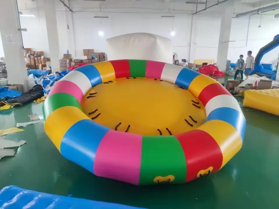 

Commercial Inflatable Water Disco Motor Boat Toy Floating Rotating Gyroscope Whipping Top Flying Fish Banana Yacht Water Floats
