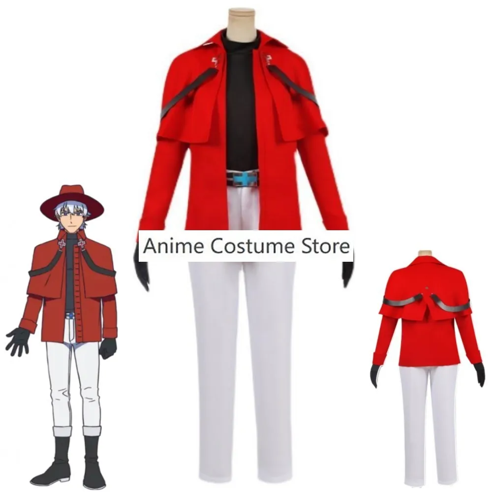 

Anime Vampire Dies in No Time Ronald Cosplay Costume Red Uniform Outfit Halloween Carnival Party Role Play Disguise Suit