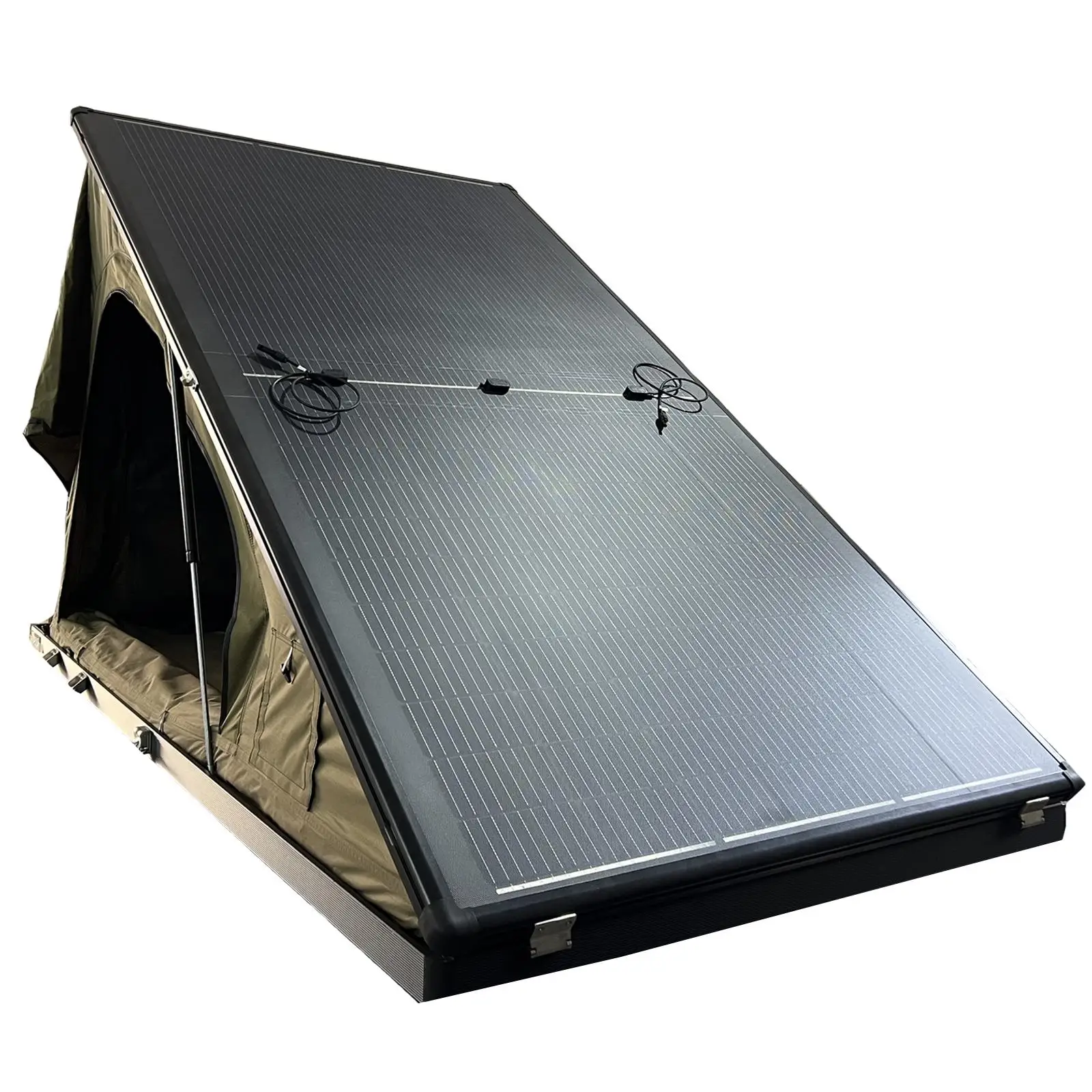 

High Quality Portable Carbon Fiber Solar Hard Shell Triangle Offroad Camping Awning Lightweight Car Roof Top Tent