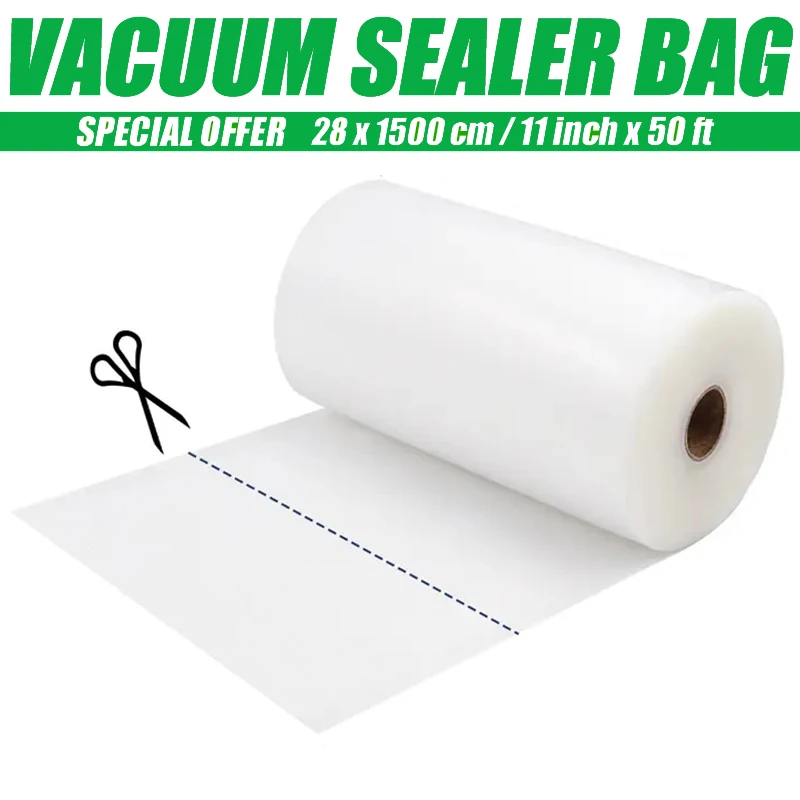 Non-BPA Vacuum Seal Rolls, Vac Seal Bags for Food Storage, Meal Saver Freezer Vacuum Sealer Bags, Sous Vide Bags Vacuum Sealer