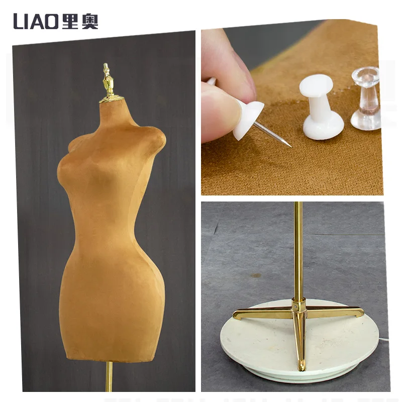 Pinable Mannequin Display Fabric Wrapped Big Hip Women Upper Half Body Female Mannequin Big Bust Dress Form Dressmakers Dummy