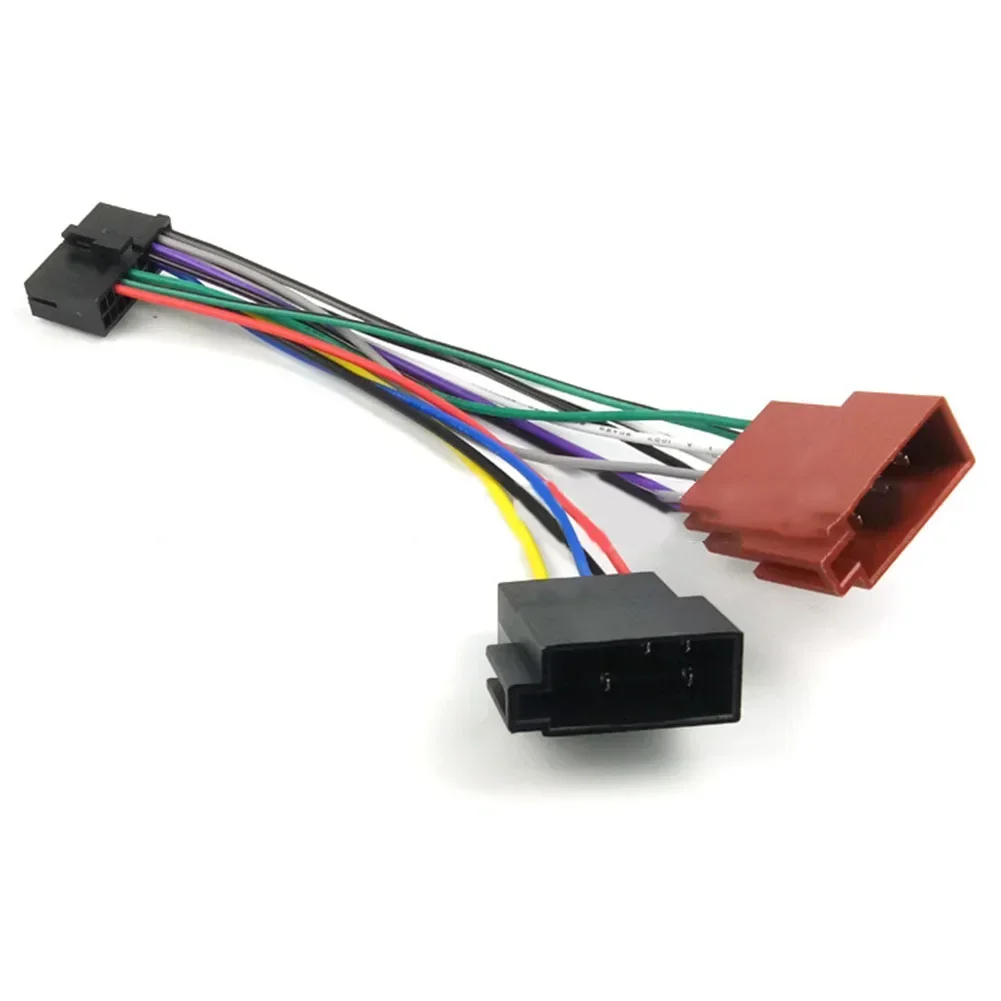 Car Radio Wire Harness 20 Pin CD Audio Wiring Connector ISO Split Female Cable Auto T-plug Power Cord Connection 14cm