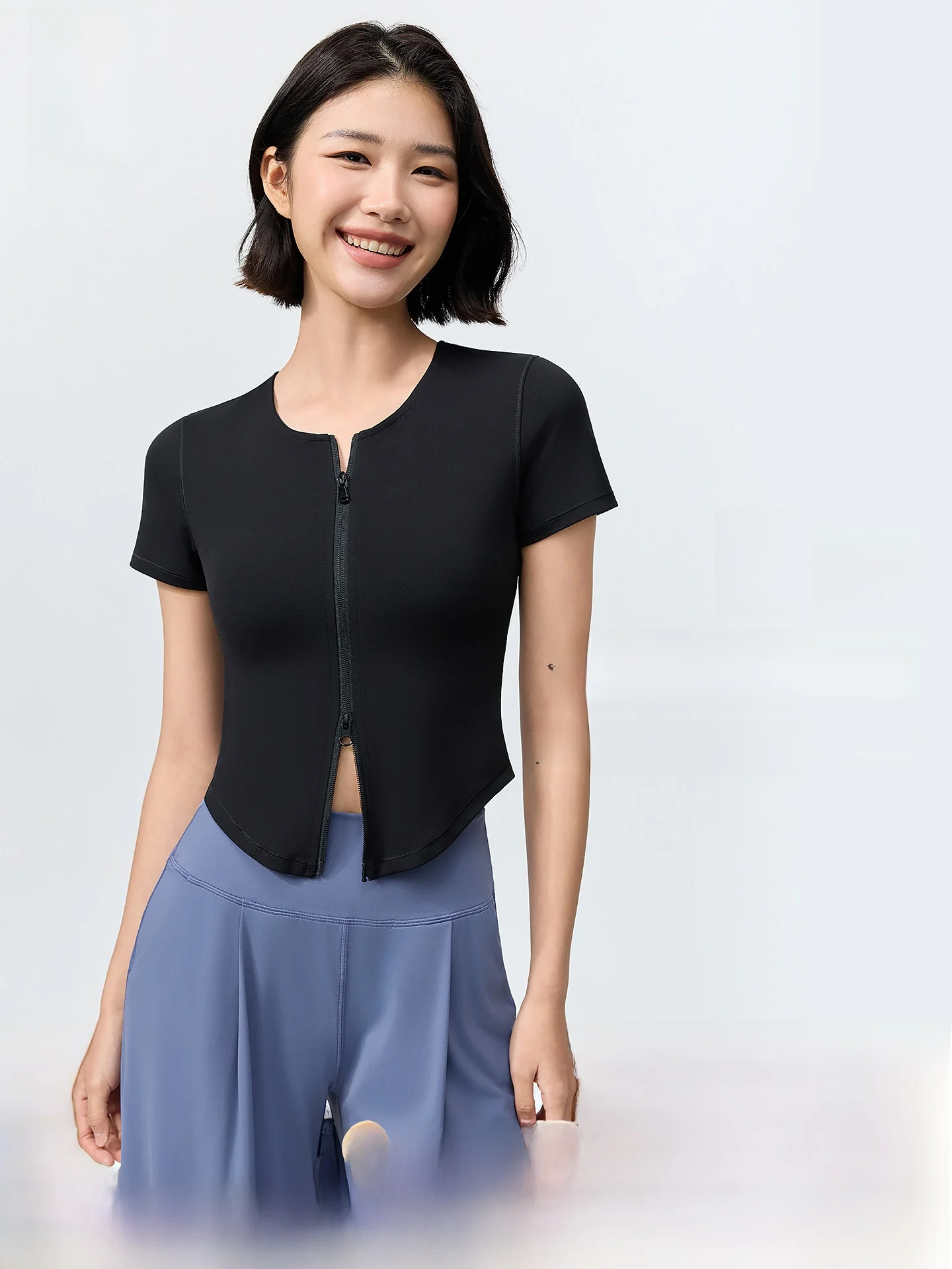 slim-fit-yoga-running-fitn-women's-jaet-zipper-ort-sve-sportswear-breathable-moisture-ng-uv-protection