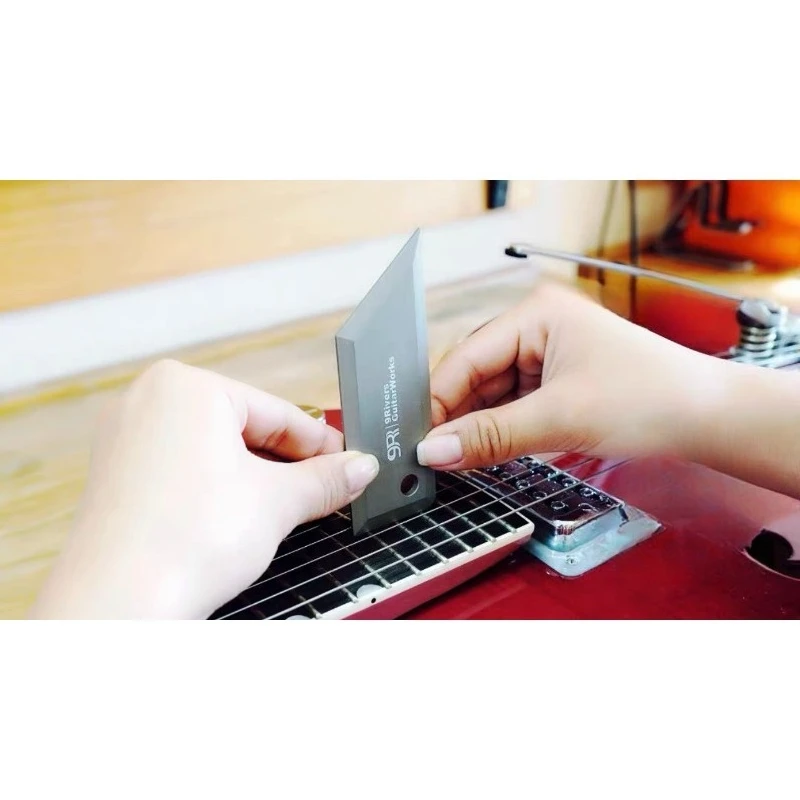 Guitar Fret Straight Edge Ruler Stainless Steel Fret Leveling Measuring Tool  Repair Tool for Electric Acoustic Guitar Bass