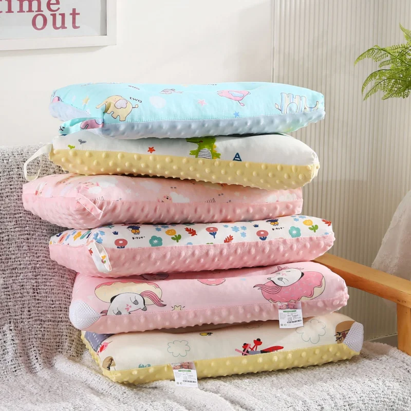 

Новая прямоугольная хлопковая подушка для маленьких детей, гипоаллергенная наволочка из волокна с мультяшным узором для детского сада и детской комнаты