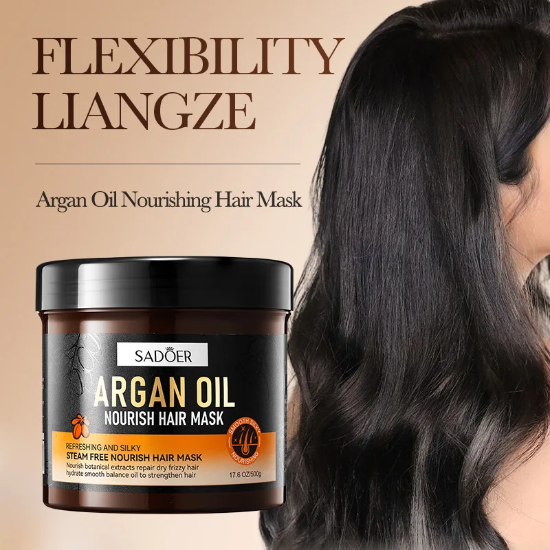 

Smooth Conditioning Hair Mask Argan Oil Hair Mask,Improves Scalp Health Suitable for Aromatherapy Repairs Mask nourishment