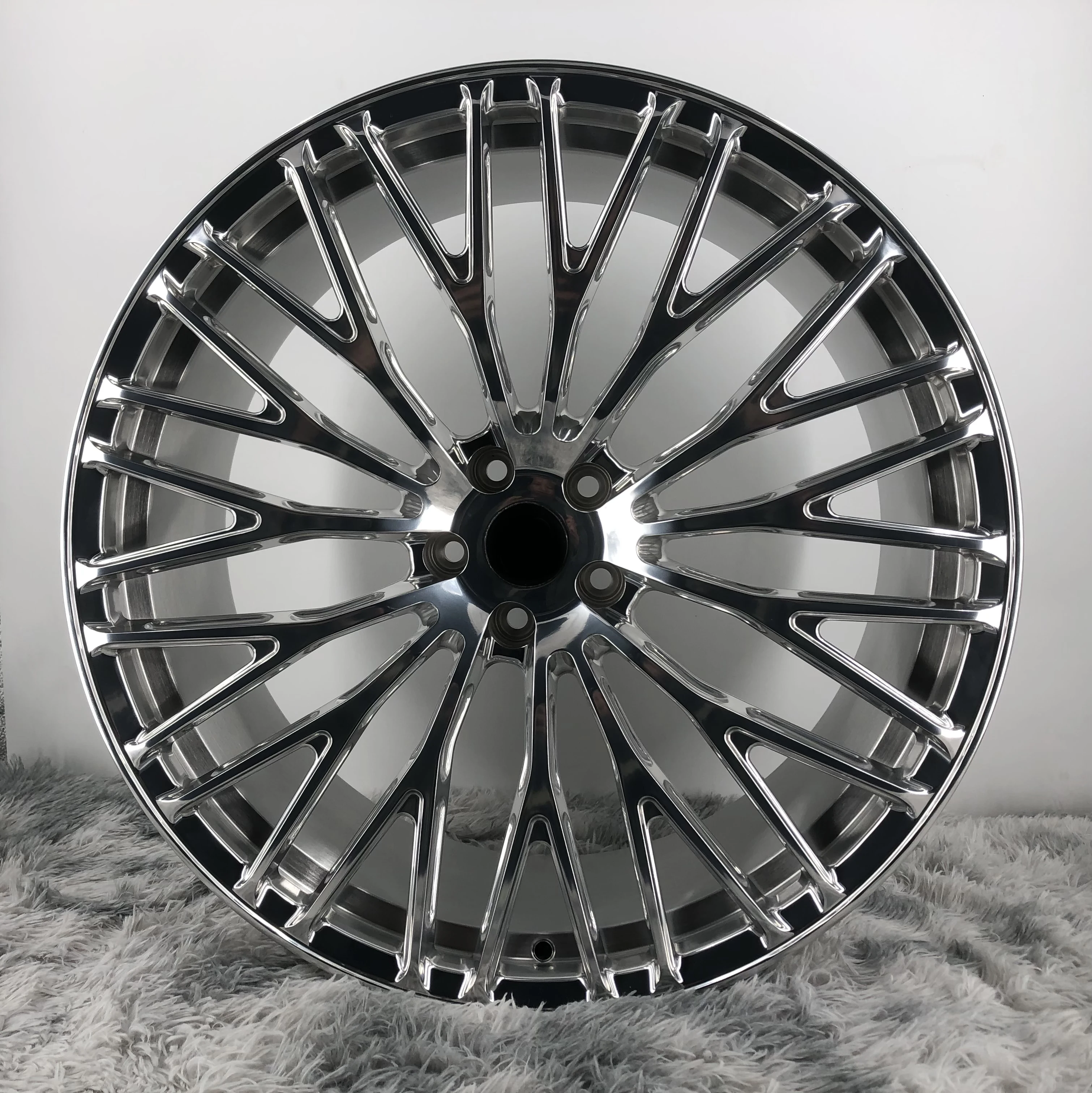 for  Luxury One Piece Custom Logo 5X130 Polished Rims 22 Inch Monoblock Aluminum Forged Car Wheels For Bentley Continental