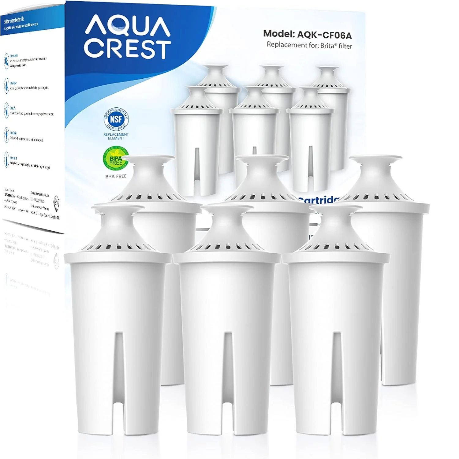 

Сменный фильтр AQUA CREST для Brita ® Фильтр, Брита ® Кувшины и диспенсеры для воды, Classic OB03, Mavea ® 107007 и другие