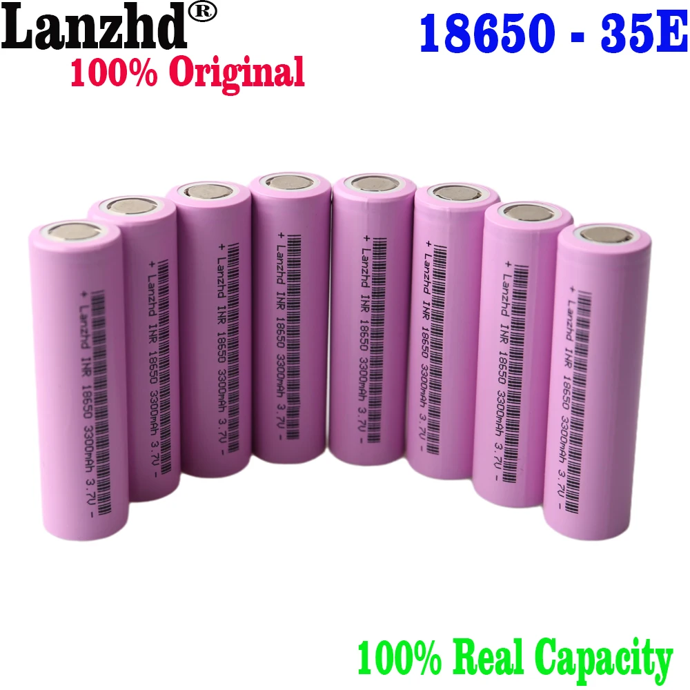 

2024 12pcs 3.7V Rechargeable Battery 18650 For Samsung 18650 original Lithium Li Ion 3300mAh 17A Batteries For Battery pack