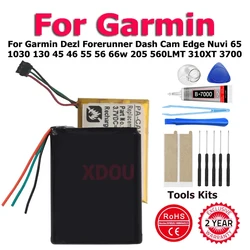 XDOU New 361-00051-02 Battery For Garmin Dezl Forerunner Dash Cam Edge Nuvi 65 1030 130 45 46 55 56 66w 205 560LMT 310XT 3700