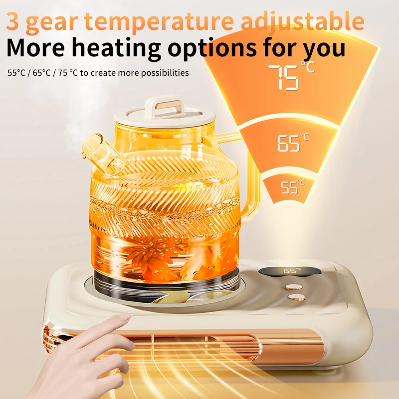Multi-function Constant-Temperature Cup Warmer Three-Level Temperature Adjustment Beverage Heating Tray Baby Milk Warmer