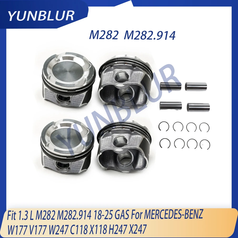 STD 72.20mm Engine Part Piston & Ring Set Fit 1.3 L M282 M282.914 18-25 GAS For MERCEDES-BENZ W177 V177 W247 C118 X118 H247 X247