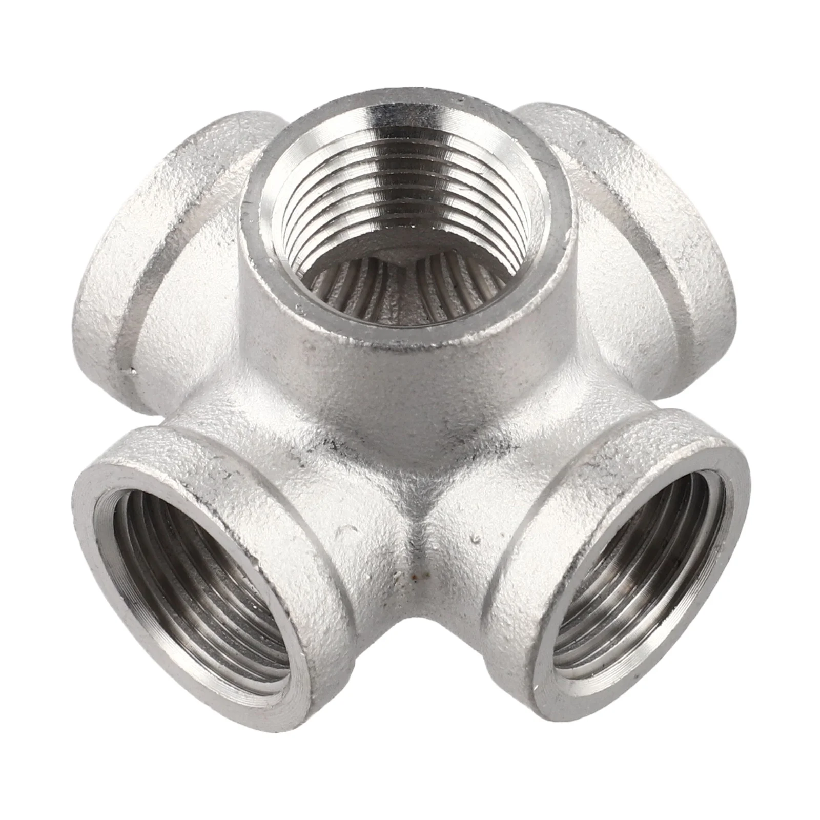 Industrial Plumbing 5-way NPT Fitting 304 Stainless for cross Pipe Fitting Tapered NPT Threads Precision-machined Threads