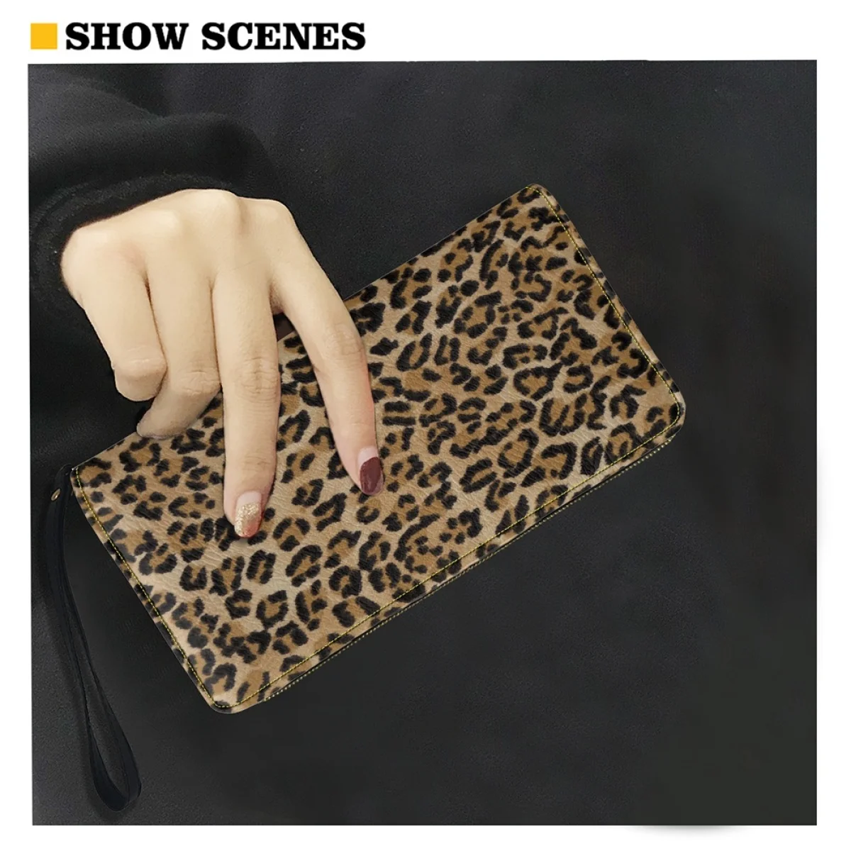 Classic Leopard Women Wallet Zipper Long Travel Girls Purse Luxury PU Leather Wristlet Wallets for Girls Casual Card Holder 2023