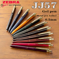 Japan ZEBRA Metal Gel Pen JJ57 Color Ink Quick-drying Office Supplies Back To School Kawaii Stationery Pens for Writing