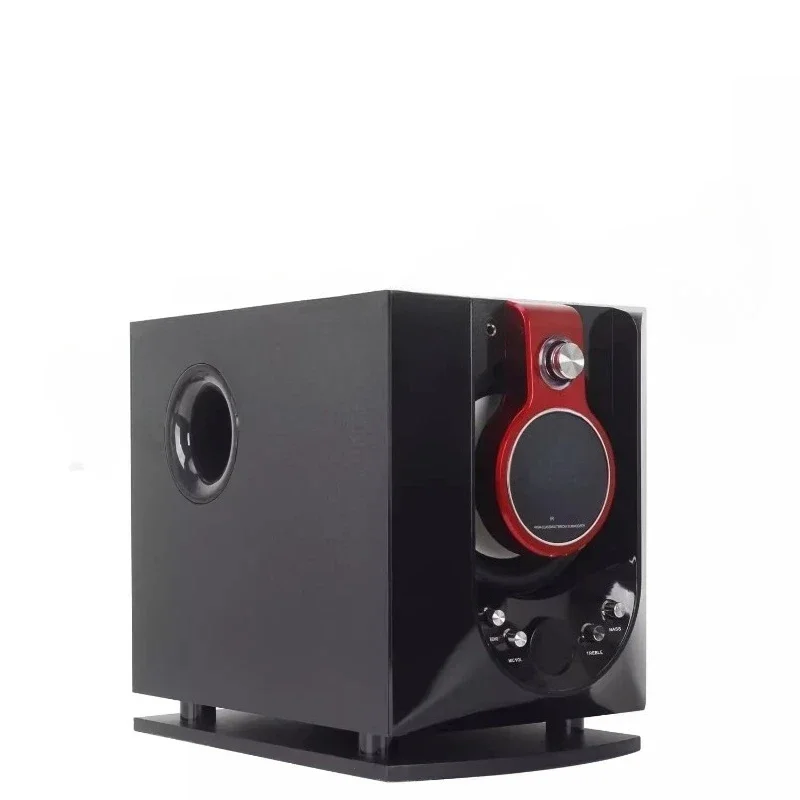 【HOT】 8 Inch 5.1 Set Home Cinema Surround Sound Karaoke Audio Speakers FM Radio Active Subwoofer Power Amplifier Speakers