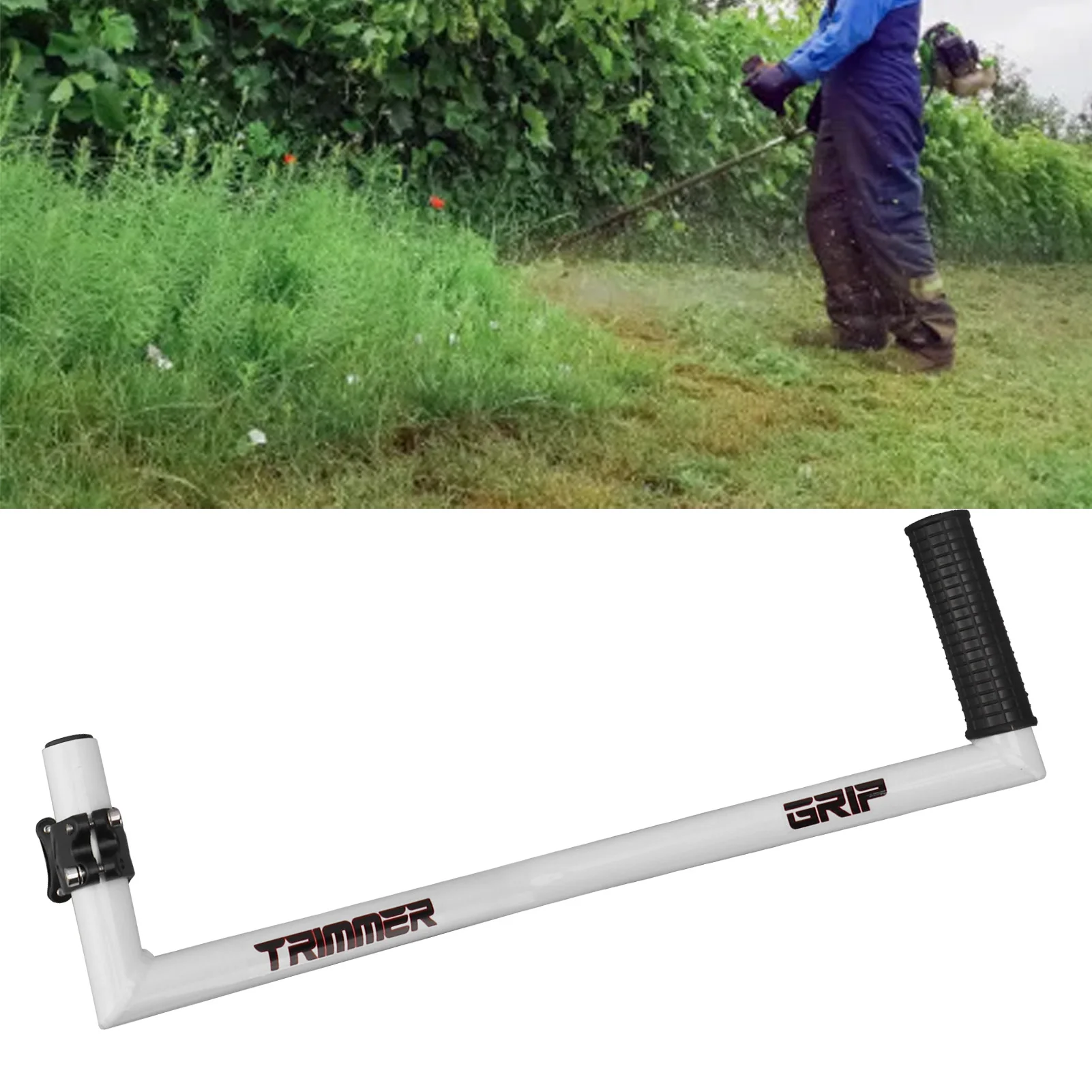 Lawn Mower Handle Comfortable Grip Aluminum Alloy Lawn Mower Handle Extension Bar Suitable for Landscaping